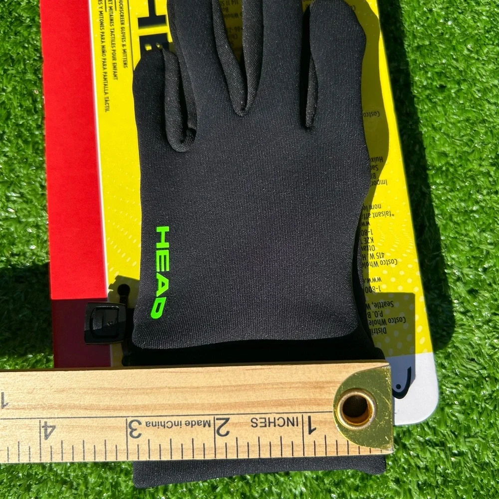 Head Kids Medium Black Touchscreen Gloves 6-10 Sensatec Technology Silicone Grip